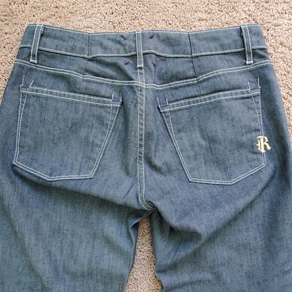 Womens Rich & Skinny Denim Blue Jeans